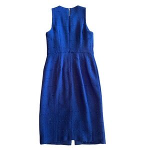 Ann Taylor Royal Blue Textured Midi Dress